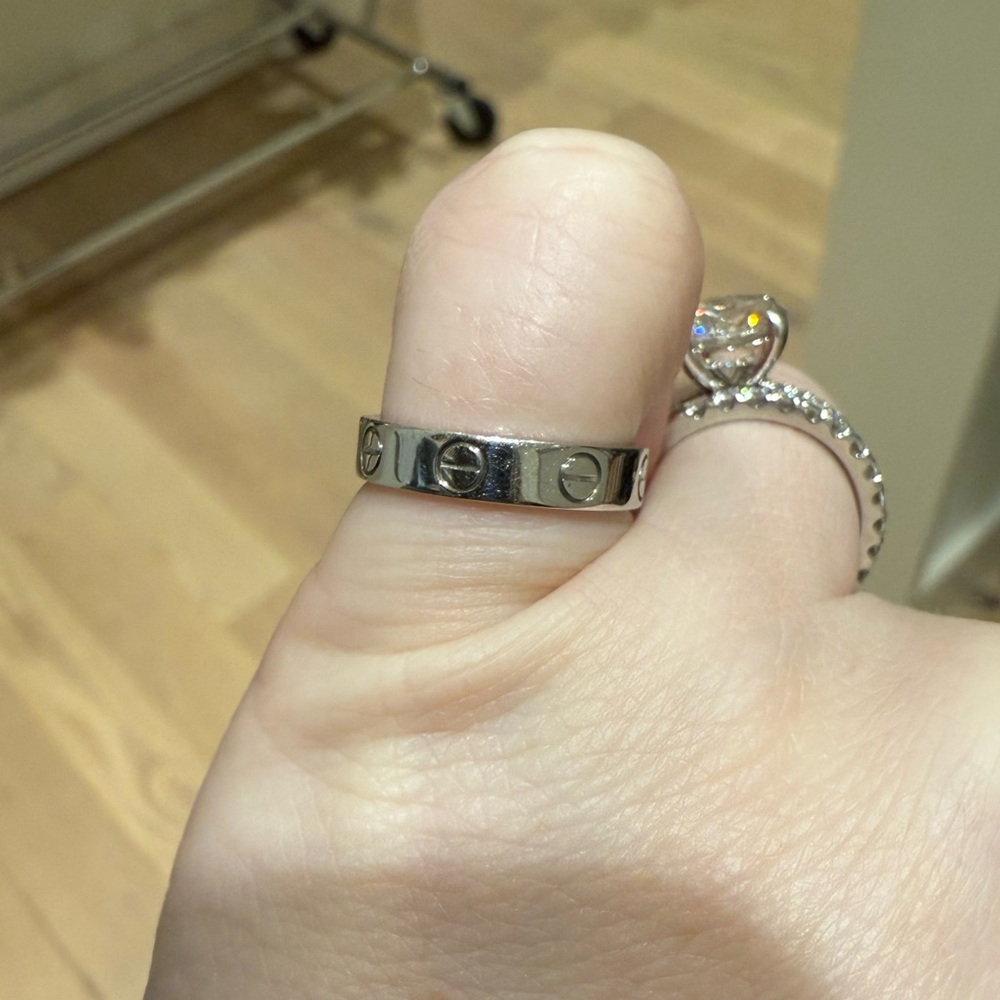 Cartier Love Ring White Gold size 4 small model